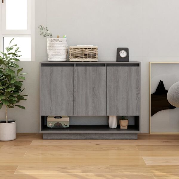 vidaXL Sideboard Grey Sonoma Engineered wood Medium Sideboard