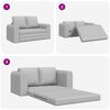 vidaXL Sofa Bed Cloud Grey 58.27 x 27.95 x 32.68 in Fabric