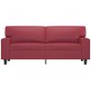 vidaXL 2-seater Sofa Wine Red Faux leather Medium Durable Sofa