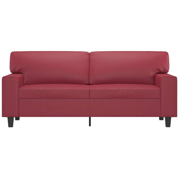 vidaXL 2-seater Sofa Wine Red Faux leather Medium Durable Sofa