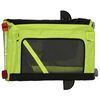 vidaXL Pet Bike Trailer Green and Black Oxford fabric, Iron, PVC Medium