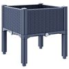 vidaXL Garden Planter Blue Grey Polypropylene 15.7 x 15.7 x 16.5 in