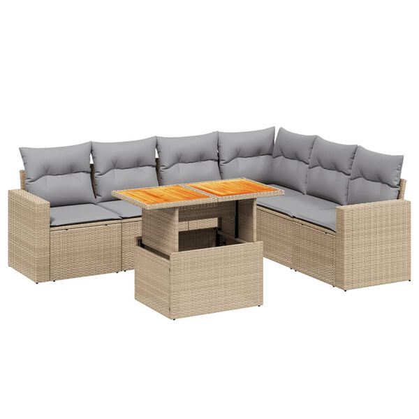 vidaXL Garden Sofa Set Beige