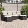vidaXL Garden Sofa Set Black, Cream White