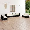 vidaXL Garden Lounge Set Black and Cream