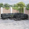 vidaXL Garden Sofa Set 11 pcs Black Aluminium
