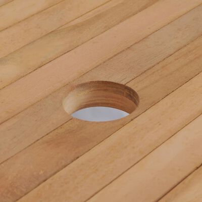 vidaXL Patio Table 70.9"x35.4"x29.5" Solid Teak Wood