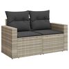 vidaXL Garden Sofa Set Light Grey PE rattan Medium Modular