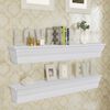 vidaXL Wall Shelf White MDF Small Decorative Inlays Wall Shelf