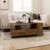 vidaXL Coffee Table Smoked Oak Engineered Wood Medium Coffee Table