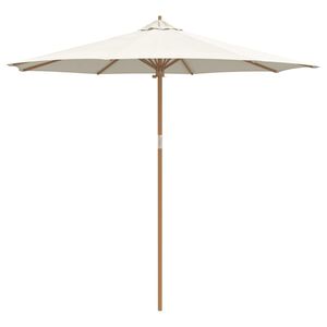 vidaXL Garden Parasol Cream White &Oslash; 270 x 260 cm Bamboo