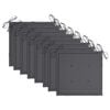 vidaXL Outdoor Chair Set of 8 Anthracite, Brown