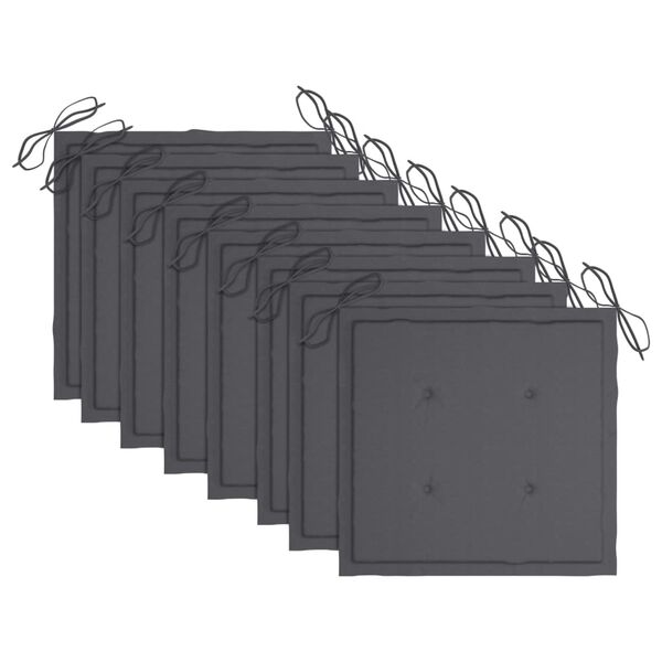 vidaXL Outdoor Chair Set of 8 Anthracite, Brown