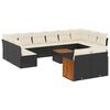 vidaXL Garden Sofa Set Black, Cream White