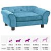 vidaXL Dog Sofa Turquoise Plush, Foam, Wood Small Removable Covers