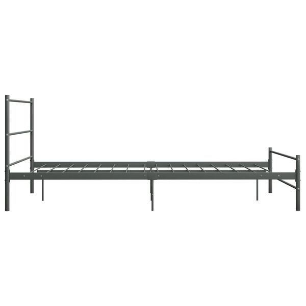 vidaXL Bed Frame Gray Metal Full Durable Bed Frame Rectangular