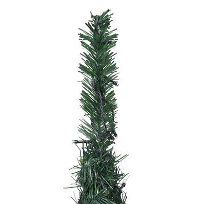vidaXL Pop-up String Artificial Pre-lit Christmas Tree Green 5 ft