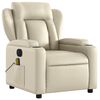 vidaXL Electric Massage Recliner Chair Cream Faux leather, metal, plywood