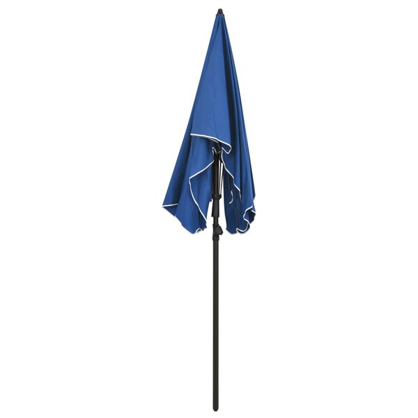 vidaXL Garden Parasol Azure Blue Polyester, Steel Medium Tiltable