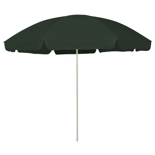 vidaXL Beach Parasol Green 118.1"