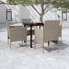 vidaXL Garden Dining Set Beige and Black