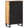 vidaXL Highboard Rough Mango, Steel Solid Rough Mango Wood, Steel Tall