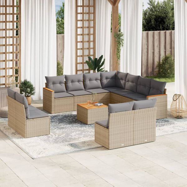 vidaXL Garden Sofa Set Beige