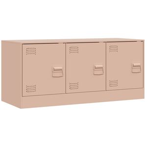 vidaXL TV Cabinet Pink Cold-rolled steel Medium TV Cabinet Rectangular
