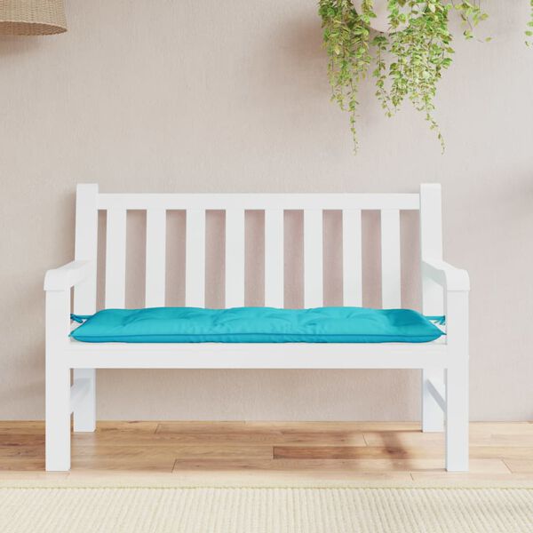 vidaXL Garden Bench Cushion Turquoise Polyester, Hollow fiber