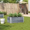 vidaXL Garden Planter Grey Solid Pine Wood Medium Foldable