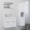 vidaXL Bathroom Furniture Set White Engineered Wood Medium