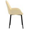 vidaXL Dining Chair Set of 2 Cream Velvet (100% polyester), metal, plywood