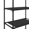 vidaXL Storage Shelf Black Stainless Steel, Plastic, Non-Woven Fabric