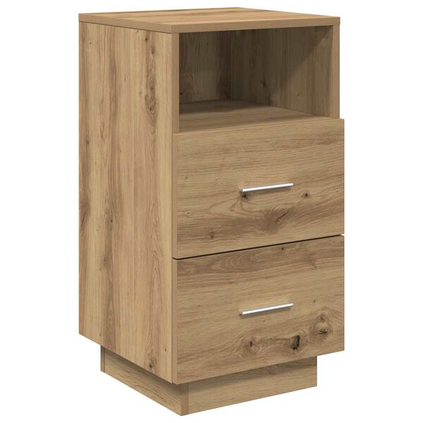 vidaXL Bedside Cabinet Artisan Oak Engineered Wood Medium