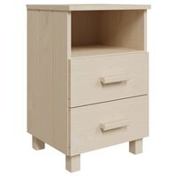 vidaXL Bedside Cabinet HAMAR Honey Brown 15.7"x13.8"x24.4" Solid Wood Pine