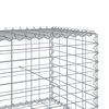 vidaXL Gabion Basket Silver Galvanized Steel Large Heavy Weight Capacity