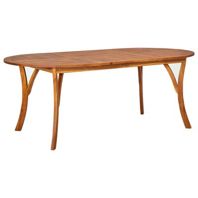 vidaXL Patio Table 79.1"x39.4"x29.5" Solid Acacia Wood