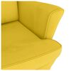 vidaXL Rocking Chair Yellow Velvet (100% polyester), solid rubber wood