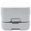 vidaXL Camping Toilet Manual Grey and White 16.34 x 14.37 x 11.81 in