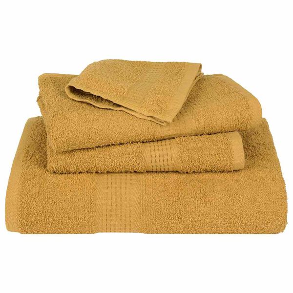 vidaXL Bath Towel Set of 4 Gold 100% cotton 39.4 x 59.1 in Bath Towel