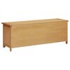 vidaXL Shoe Rack 44.9x14.6x17.7" Solid Oak Wood