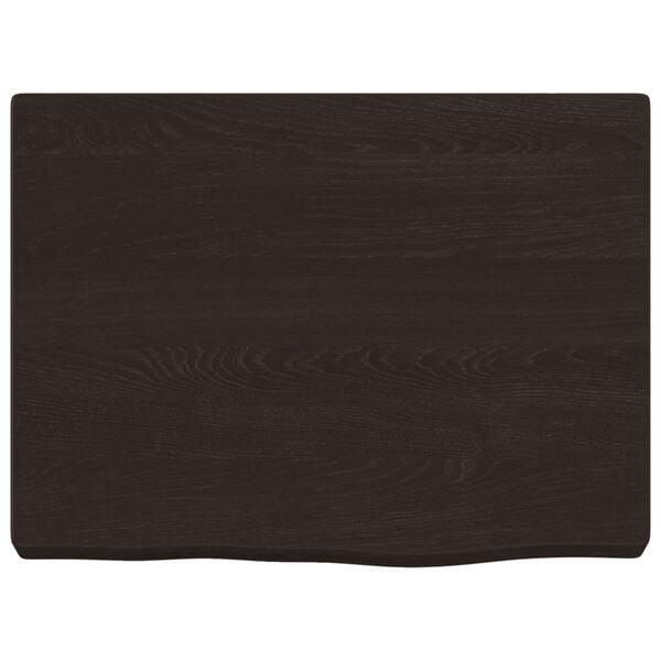 vidaXL Bathroom Countertop Dark Brown 15.7 x 11.8 x (0.8-1.6) " Treated Solid Wood