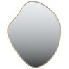 vidaXL Wall Mirror Gold Glass, PVC Medium Wall mounting Wall Mirror