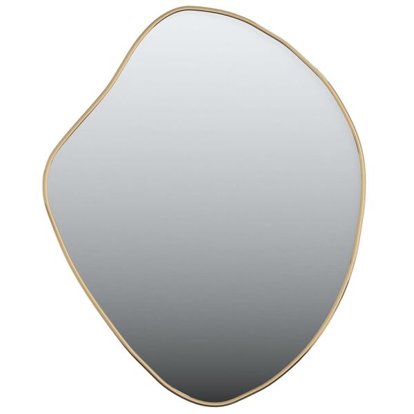 vidaXL Wall Mirror Gold Glass, PVC Medium Wall mounting Wall Mirror