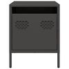 vidaXL Bedside Cabinet Black Cold-rolled steel Compact Bedside Cabinet