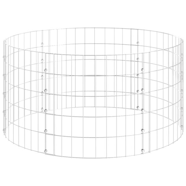 vidaXL Circular Gabion Pole Galvanized Steel Ø39.4"x19.7"