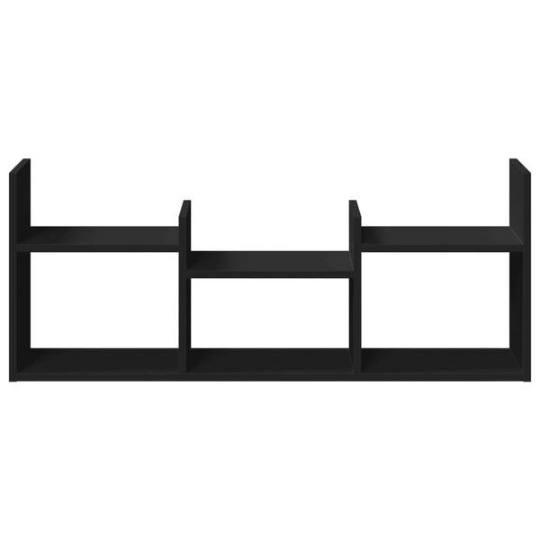 vidaXL Wall Cabinet Black Engineered wood 39.4x7.1x15.7 in Wall Cabinet