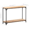 vidaXL Console Table Natural wood and black