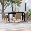 vidaXL Garden Dining Set Brown and black Poly rattan Medium