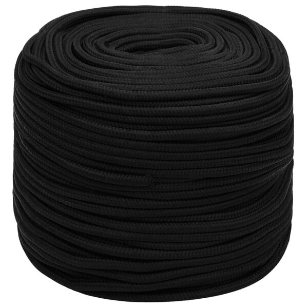 vidaXL Work Rope Black 0.31 " 164.0 ' Polyester
